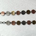 Vintage Metal Mixed Color Hammered Round Coin Plate Chain Link Belt One Size Photo 5