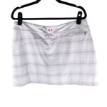 Under Armour Womens Skort Pull On Geometric White Pink L Photo 1