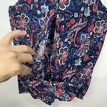 Lucky Brand  Women’s Tank Top Size Small Floral Print Front Opening Photo 4