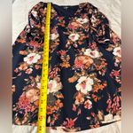 Lulu's Navy and Orange Floral Dress Sz S Blue Photo 9