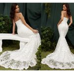 House Of CB House‎ of CB S D-DD 'Solene' White Lace Bridal Wedding Gown NWOT size S Photo 3
