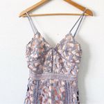 Elliatt Anthropologie  Tingle Lace Overlay Midi Dress in Lilac Photo 4