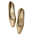 Salvatore Ferragamo Vintage Beige Heels Pumps Size 7.5 Photo 4