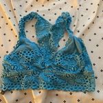 Aerie Blue Lace Halter Bralette Photo 1