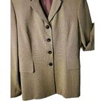 Ann Taylor Skirt Suit Womens Size 4P Beige Black Fully Lined Blazer Pencil Petit Photo 5