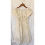 Brandy Melville  Mini Dress Puff Sleeve Ruched Bust Babydoll Milkmaid One Size Photo 4