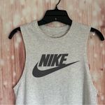 The Nike Tee Light Gray Crewneck Black Logo Muscle Tank Top Photo 1