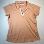 Pebble Beach Women's Dry Luxe Performance Polo Shirt Coral Orange Size L Size L Photo 0