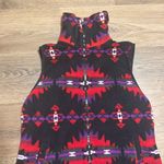CHAPS  Sport Womens Aztec Navajo Fleece Vest zip up Jacket Tribal Western L Photo 1