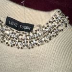 Revolve BRAND NEW Love Token JEWELED NECKLINE cable knit Longsleeve princess SWEATER XS Photo 3
