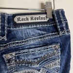 Rock Revival  Jeans Womens 27 Blue Mid Rise Skinny Priscilla Rhinestone Denim Photo 9