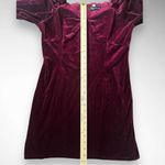 ROMANTIC HUT Women's Burgundy Velvet Long Sleeve Body Con Dress Medium‎ | EUC Photo 10