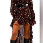 We Wore What  Polkadot Floral ruffle High low Maxi dress M NWT Photo 0