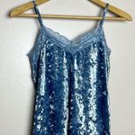 Pink Rose CLEARANCE! Gray Velour Lace Trim Tank Size S VGUC Photo 2