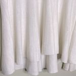 Free People “Sundae” Knit top white Linen Cotton V neck swing sweater S Photo 7