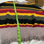 THML Anthropology Striped bright Multicolor Sweater frayed hemline size M Photo 4