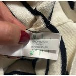 J.Crew  Henley Crop Sweater Tank in Black Stripe Merino Wool & Linen Blend sz M Photo 8