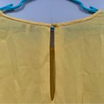 Joie  100% Silk Rancher Yellow Pocket Shell Top Large L Photo 3