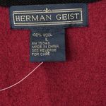 Herman Geist Vintage  100% Boiled Wool Vest Womens Size Large Red Frog Closure Photo 6