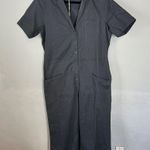 Bridge & Burn The Lou Utility Jumpsuit NWT NEW Large Slate Gray Photo 1
