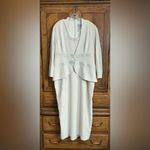 Vintage Daymor Couture Cream Beaded Formal Gown with Attached Jacket size 18 Photo 9