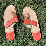 Jack Rogers  Classic Orange Gold Flat Sandal Size 10 Photo 0