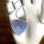 TAXCO Sterling Silver Red Jasper Heart Cabochon Pendant Necklace Photo 5