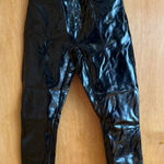 Spanx ‎ Faux Leather High Waisted Leggings Pants Women's M/M Black Shiny Photo 0