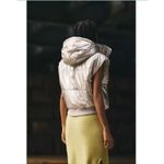 Daily Practice by Anthropologie Silver Metallic Puffer Vest Size Small Photo 1