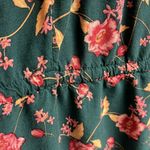 Free People  Flower Fields Emerald Combo Button Up Mini Dress Pockets Long Sleeve Photo 12