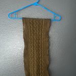 Women’s Brown Cable Knit Scarf Fringe Long Winter Fall Accessory Photo 1