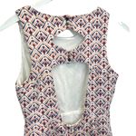 ZARA Sleeveless Cutout Back Mini Romper Size S All Over Print Festival Chic Boho Photo 4
