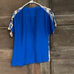 Neiman Marcus  For Target Tracy Reese Brown Blue Sequined Lined Shirt Size‎ Small Photo 4
