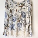 Anthropologie Maeve Floral Lace Embroidered Top Photo 0