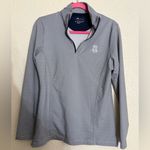 Peter Millar Vista Stripe Women's Golf Quarter Zip with embroidered logo size M Photo 1