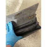 Gorgeous Vintage Eel Leather Muted Gray Blue Rectangle Shoulder Bag Classic Photo 6