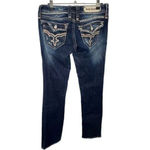 Rock Revival Elma Straight Leg Dark Wash Denim Jeans Photo 4