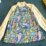 Athleta  1x white sleeves floral quarter zip lightweight stretchy bright cute Photo 0