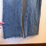 Happily Grey Overalls Medium Wash Denim Raw Hem Women’s Size 1/25 30” Inseam Blue Photo 3