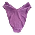 Show Me Your Mumu Wave Bikini Bottom in Bright Lilac Size Small Purple Ribbed S Photo 4