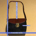 VINTAGE 1990'S BRIZA CLASSIC BROWN AND BLACK VEGAN LEATHER CROSSBODY PURSE Photo 12