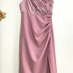 Cinq à Sept Cinq a Sept Trenton One Shoulder Silk Bodice Slit Dress Photo 2