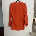 Reiss  Eden matte silk orange long sleeve tunic blouse 0 Photo 9