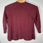 LL Bean Organic Cotton Blend Open Cardigan Sweater Womens XL Burgundy Speckled Red Photo 2