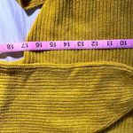 BCBGMAXAZRIA Merino wool mustard boat neck long puff sleeve ribbed sweater dress with sash Photo 5