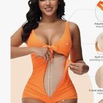 NEW SHAPSHE Tummy Control 1 Pc Swimsuit Slimming Built in Shapewear XL Orange Photo 1