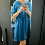 NouveauMonde Women's Cotton Casual Tshirt Royal Blue Dress Mini Tiered S Photo 9