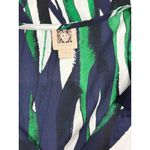 Anne Klein Sleeveless Wrap Top Womens S Green Navy White Blouse Elegant Workwear Photo 6