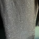 Max edition 🤎 Tan Brown V-Neck Sequin Quarter Sleeve Sweater Photo 2