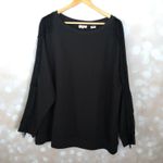 Levi's Levi’s NWOT Black Sweatshirt with Fringe Sleeves Photo 1